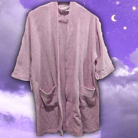 Y2k Escence of Beauty Pastel Pink Bath Robe - Picture 1 of 6